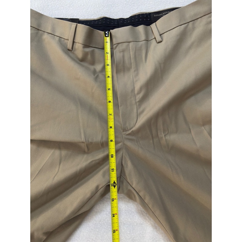 NWT Banana Republic Mens Performance Stretch Slim Fit Chino Pants Khaki 36x30 - Picture 8 of 9